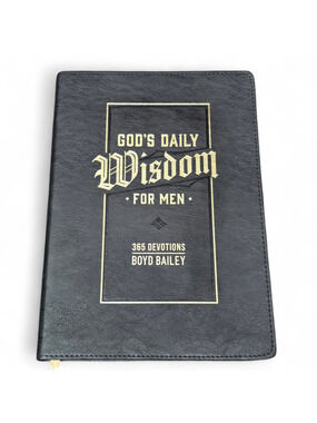 God's Daily Wisdom for Men 365 Daily Devotions Boyd Bailey Faux Leather Book